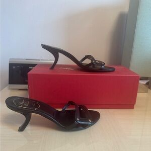 Roger Vivier Black Strappy Heels
